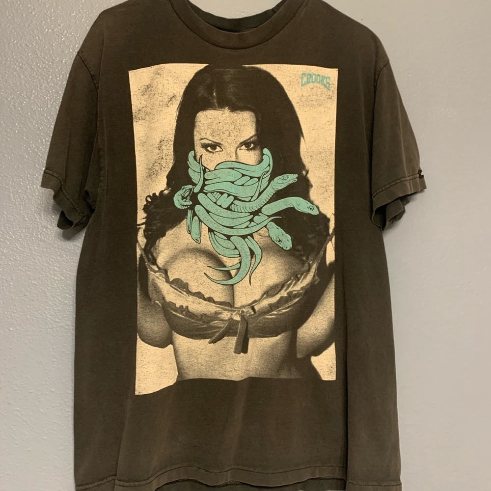 Crooks Shirt Adult Large Black Streetwear Skater Skate Casual Scumbag Mens U26